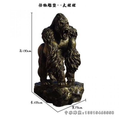 景区动物大猩猩铜雕