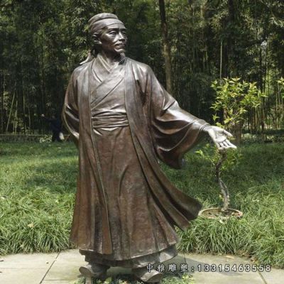 校园诗人杜甫铜雕