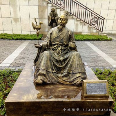 古代张衡人物铜雕