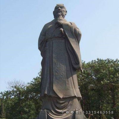 古代姜太公人物铜雕