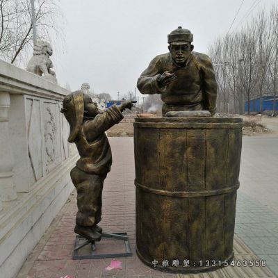 街道卖烤红薯人物铜雕