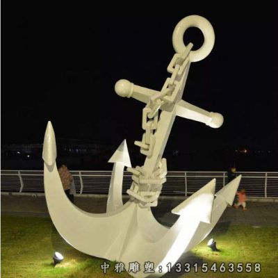 城市不锈钢船锚雕塑