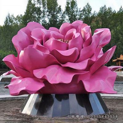 植物不锈钢大型花朵雕塑