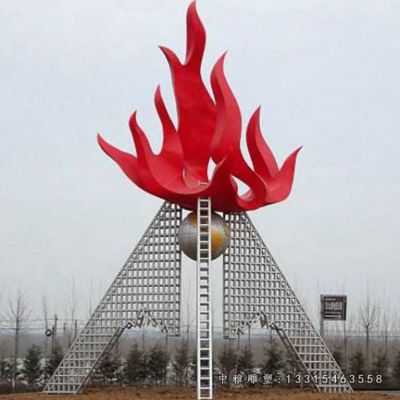不锈钢圣火之球雕塑