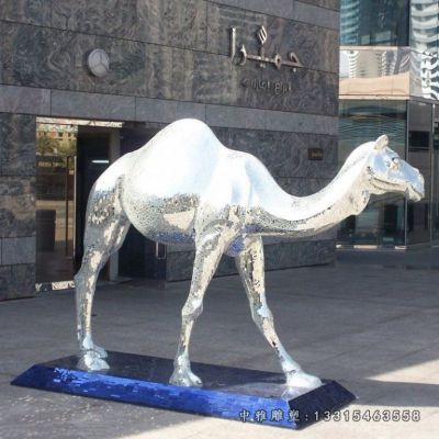 广场不锈钢骆驼雕塑