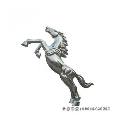 广场不锈钢奔腾马雕塑