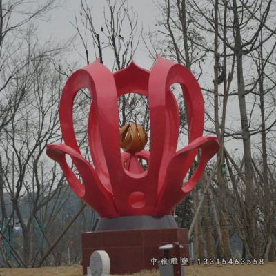 城市不锈钢紫荆花雕塑